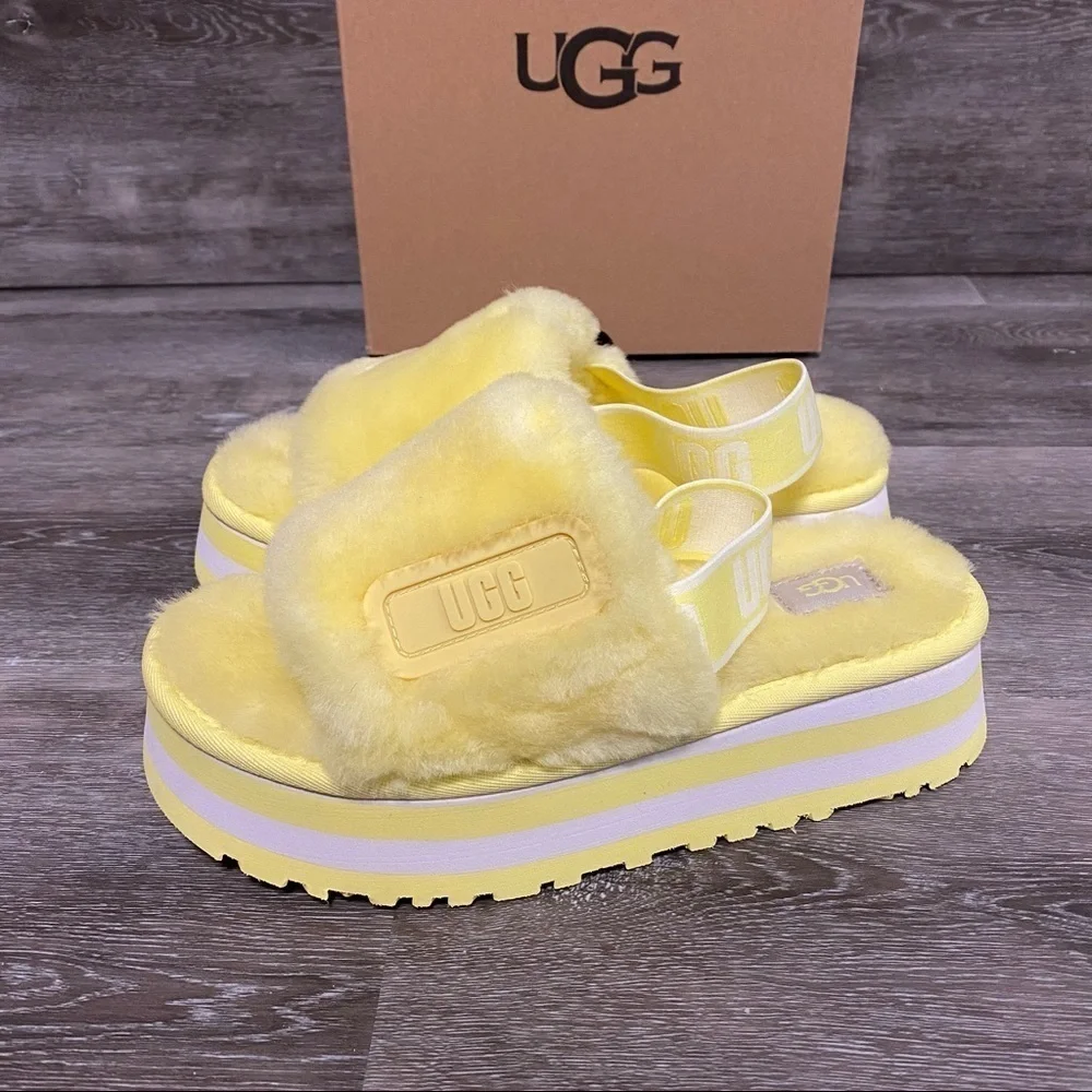 UGG | Disco Slide In Margarita Yellow NEW In Box Size 6